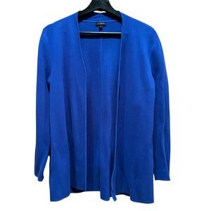 Talbots Open Front‎ Cardigan Purple Knit Long Sleeve Pockets Womens M